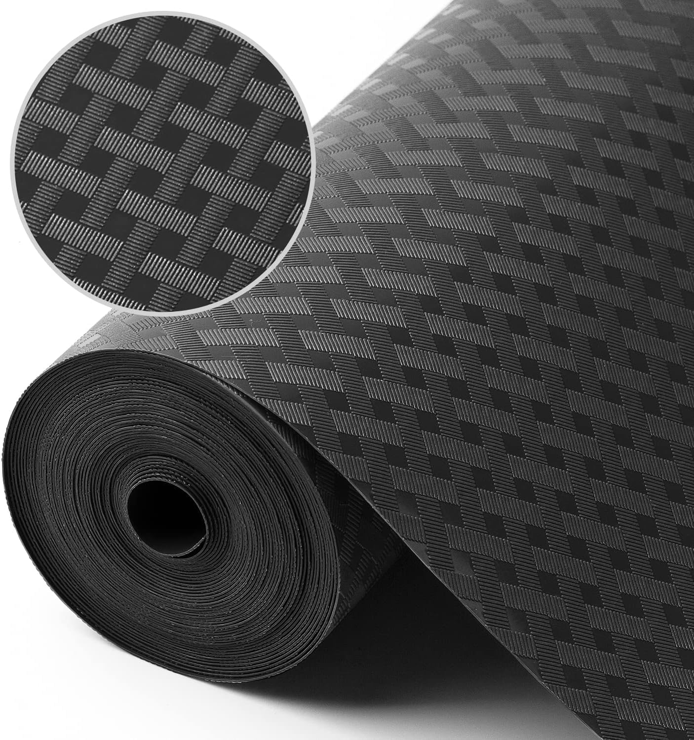 Black Shelf Liners for Kitchen Cabinets - Waterproof & Oil-Proof