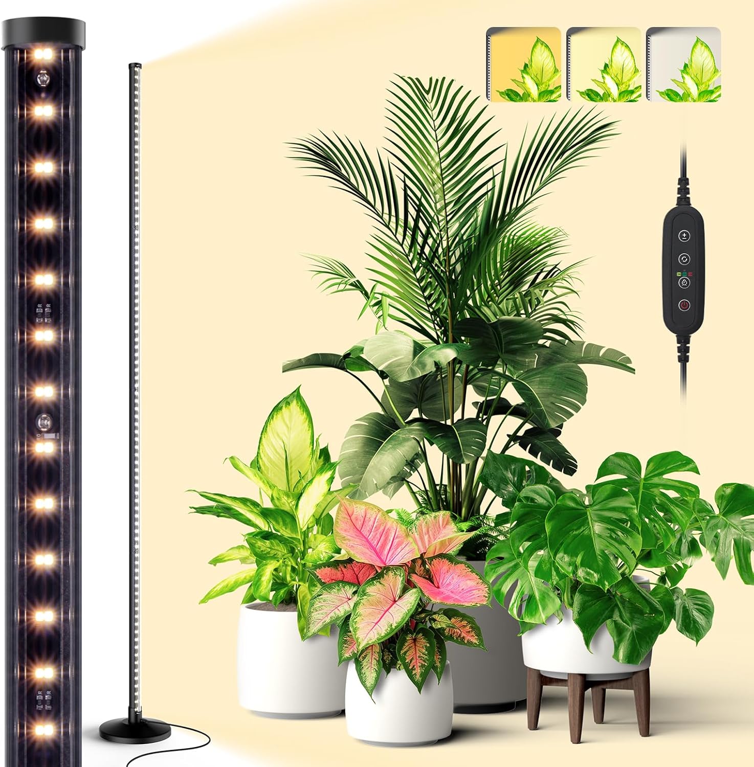 Standing Grow Light for Indoor Plants with Adjustable Height