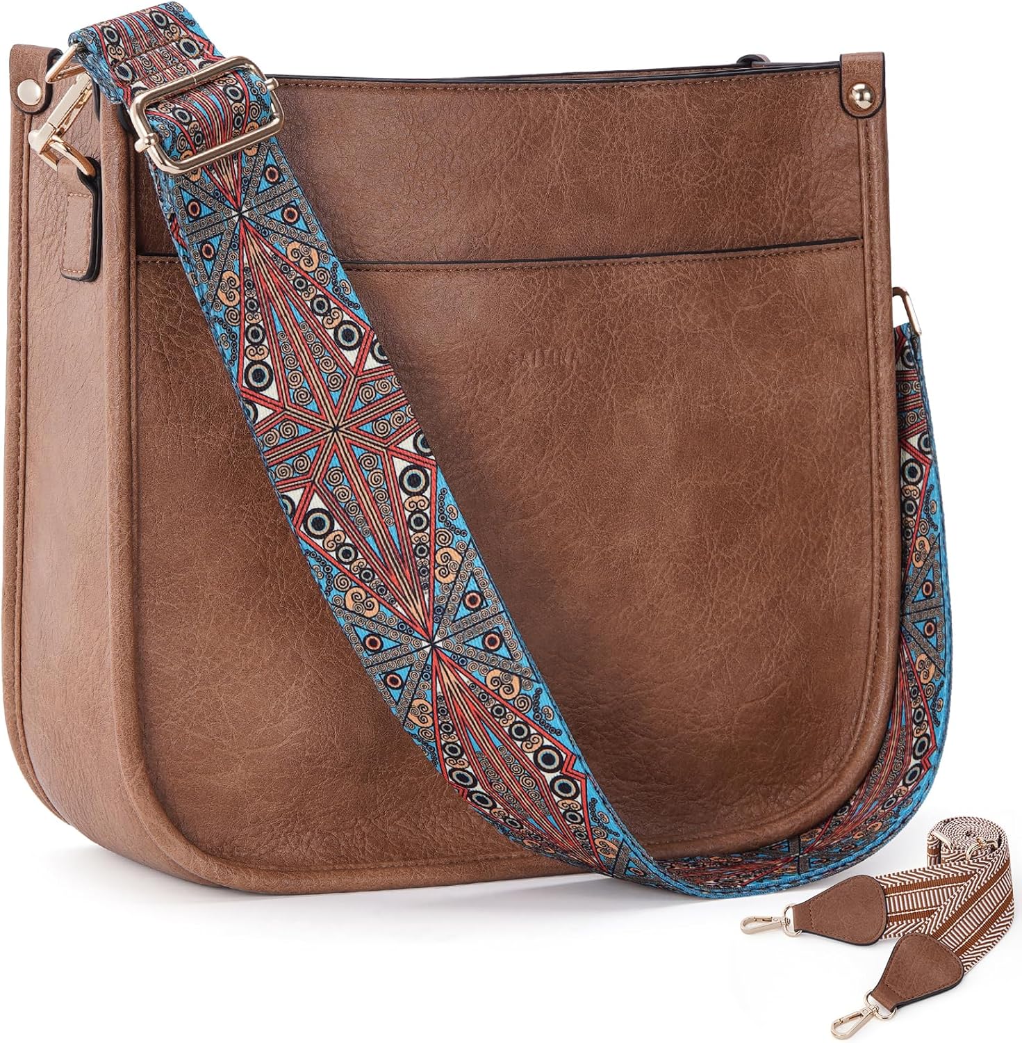 Trendy Vegan Leather Crossbody Bag for Women with Adjustable Straps