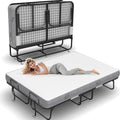 Folding Bed with Mattress Full Size Rollaway Bed - Portable Guest
