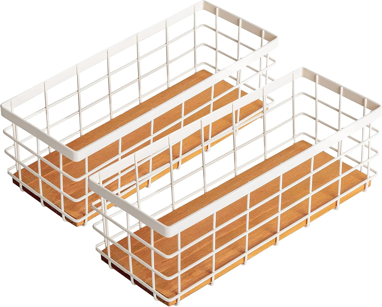 TIEYIPIN Small Metal Wire Storage Basket for Home Organization