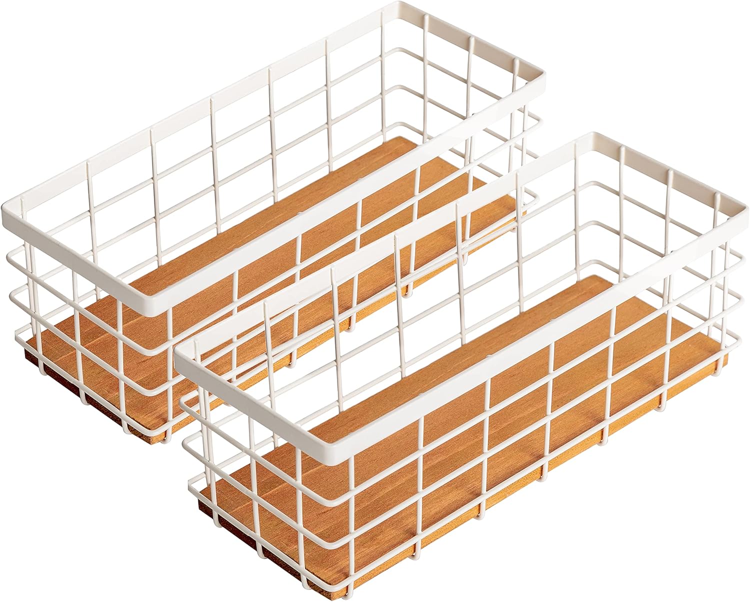 TIEYIPIN Small Metal Wire Storage Basket for Home Organization