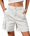 Bermuda Cargo Shorts for Women with Elastic Waist - Knee Length