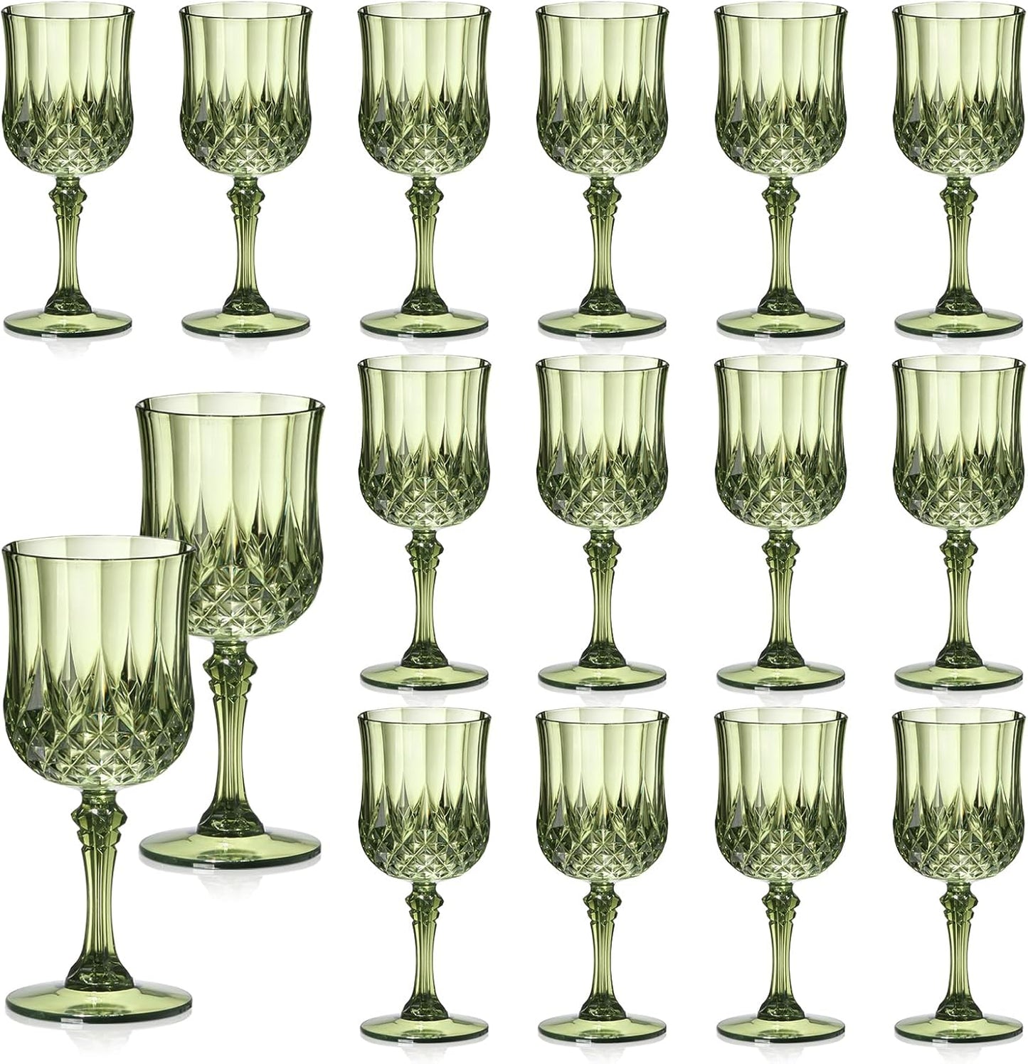 Vintage 7oz Plastic Wine Glasses for Stylish Entertaining