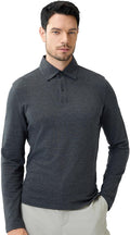 Moisture-Wicking Men's Long Sleeve Polo for Comfort