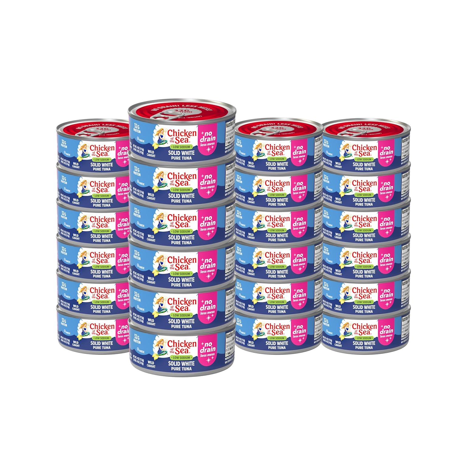 Solid White Pure Tuna, Wild Caught, No Drain, Low Sodium Pack