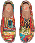 UIN Women's Art Painted Travel Slip On Knit Loafers - Lightweight