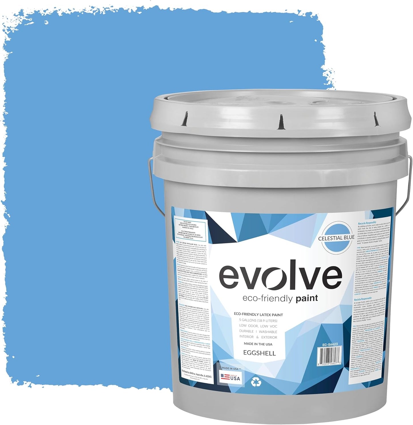 EVOLVE Paint & Primer: Celestial Blue, Low Sheen, One-Coat Coverage