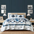 Handmade Quilted 100% Cotton Queen Comforter Set - Reversible