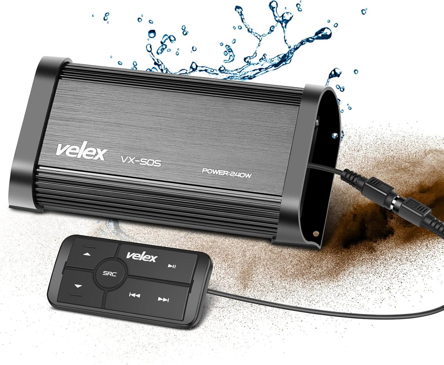Velex Marine Bluetooth Amplifier for Boats and UTVs