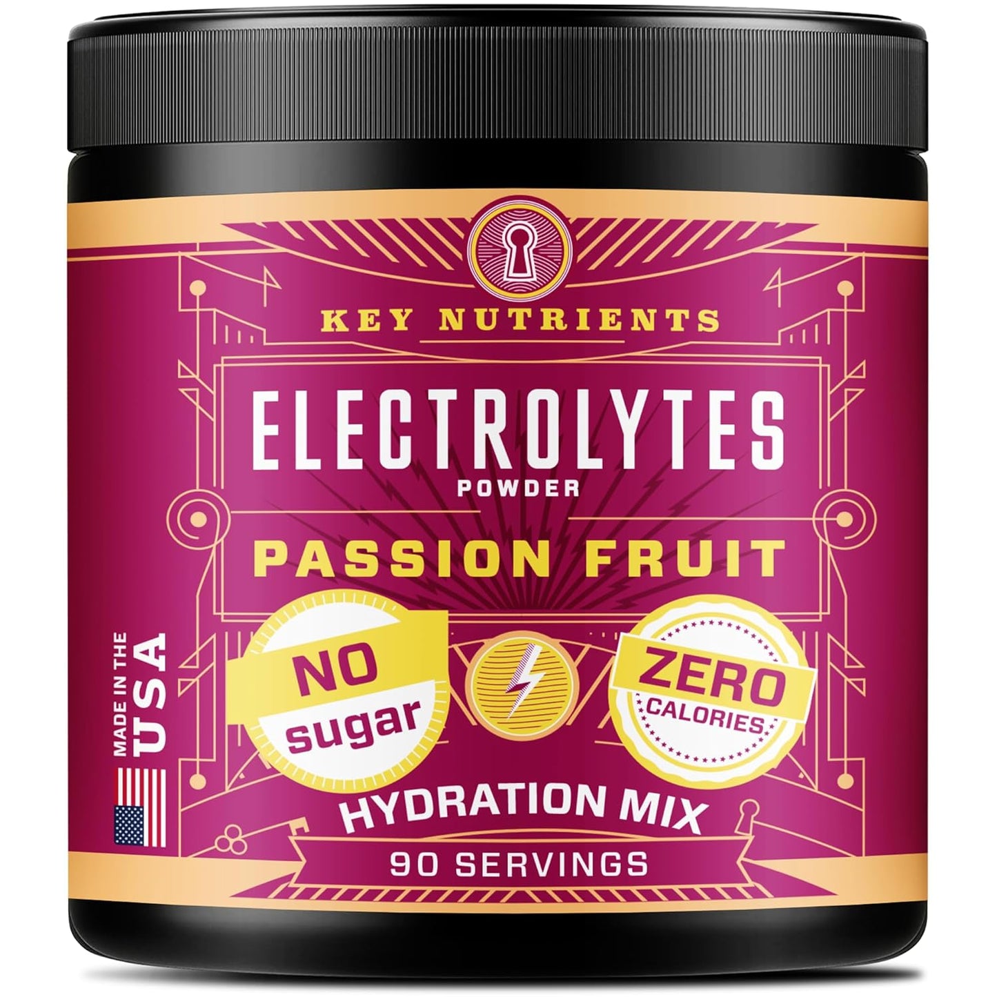 KEY NUTRIENTS Passion Fruit Electrolyte Powder for Hydration
