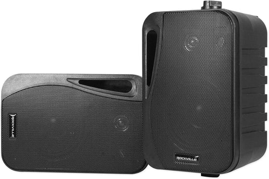 Rockville HP4S BK 4in Outdoor/Indoor Speakers for High-Fidelity Sound