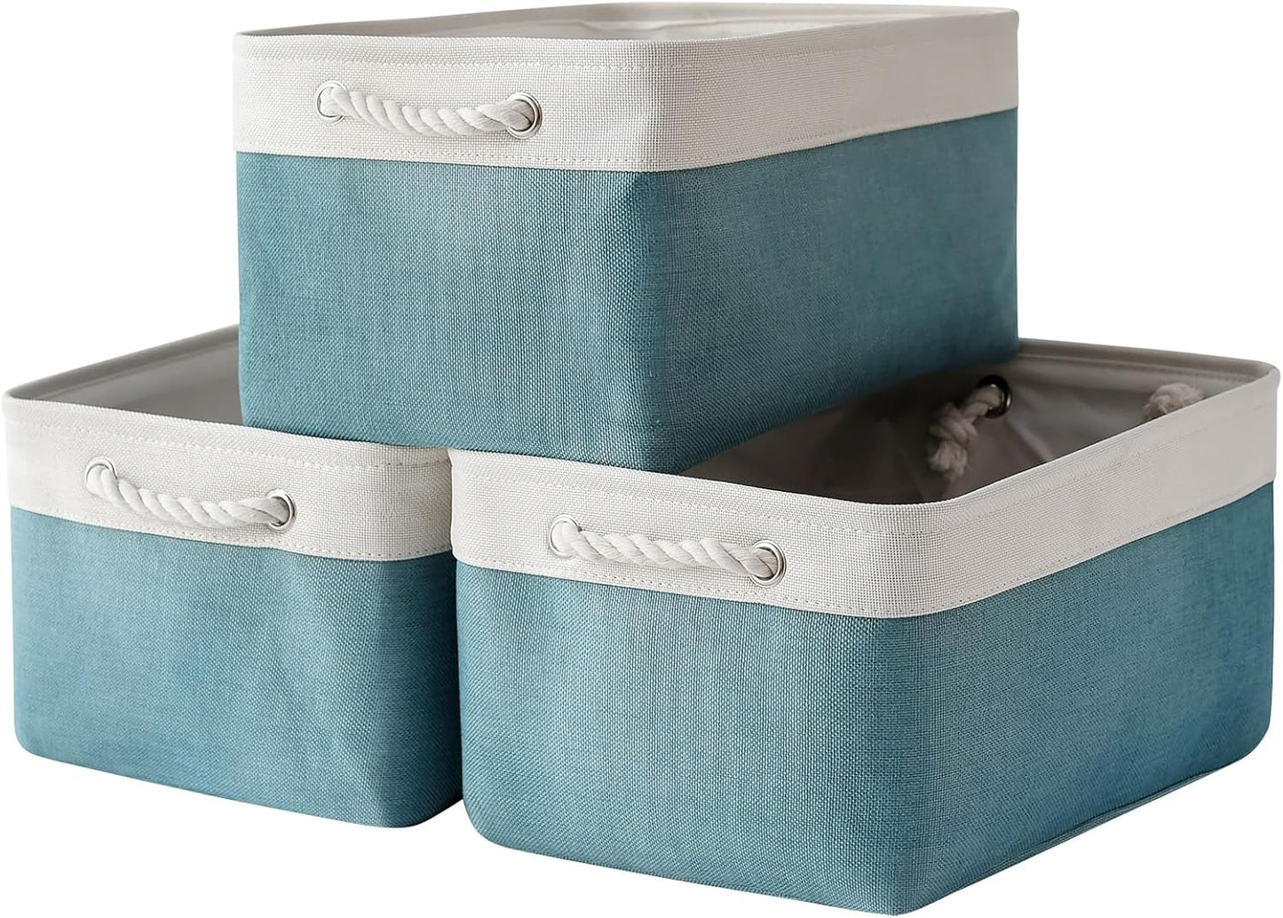 TheWarmHome Large Fabric Storage Bins - 3 Pack for Organizing