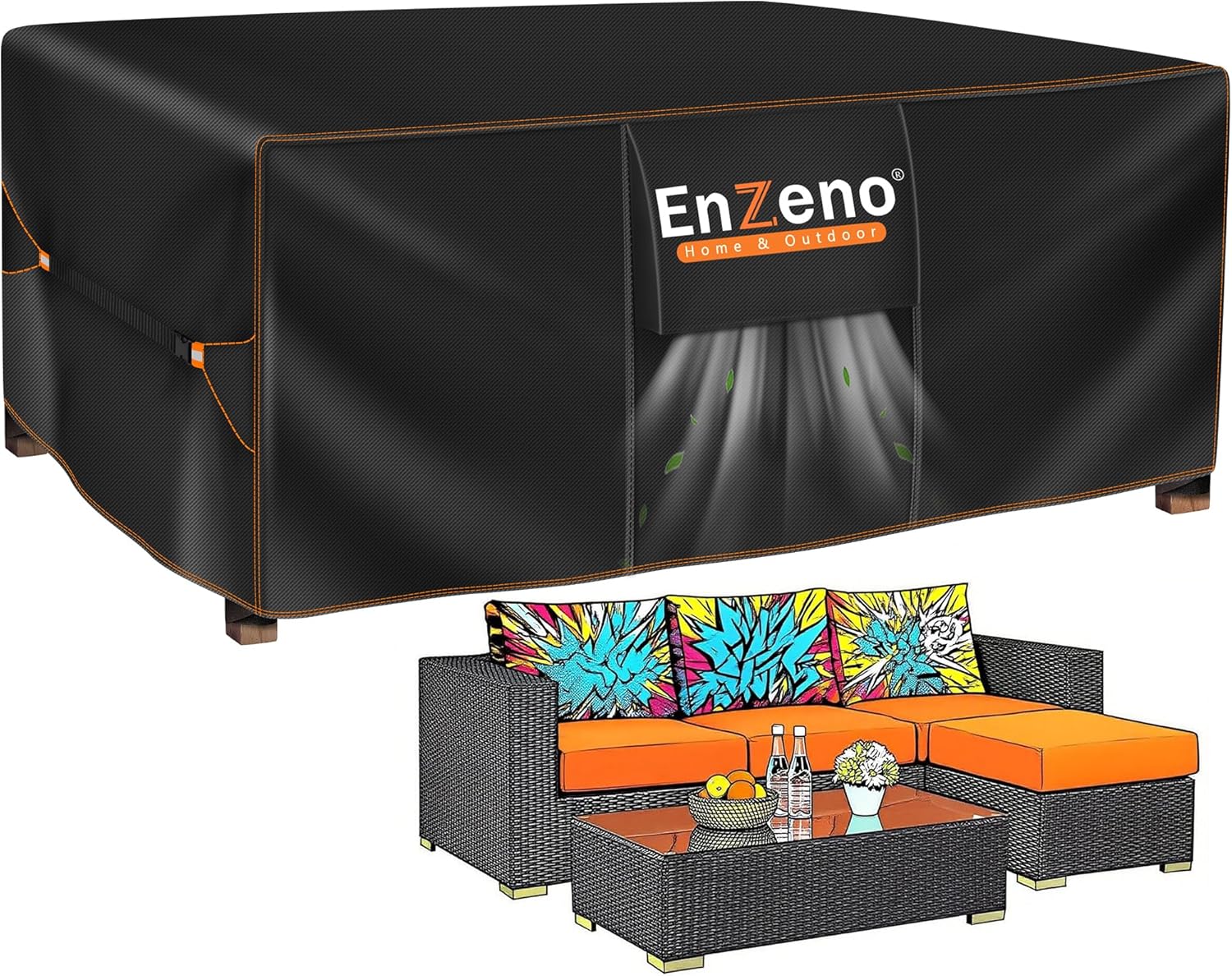 Enzeno Patio Furniture Set Cover for Outdoor Sectional Sofa
