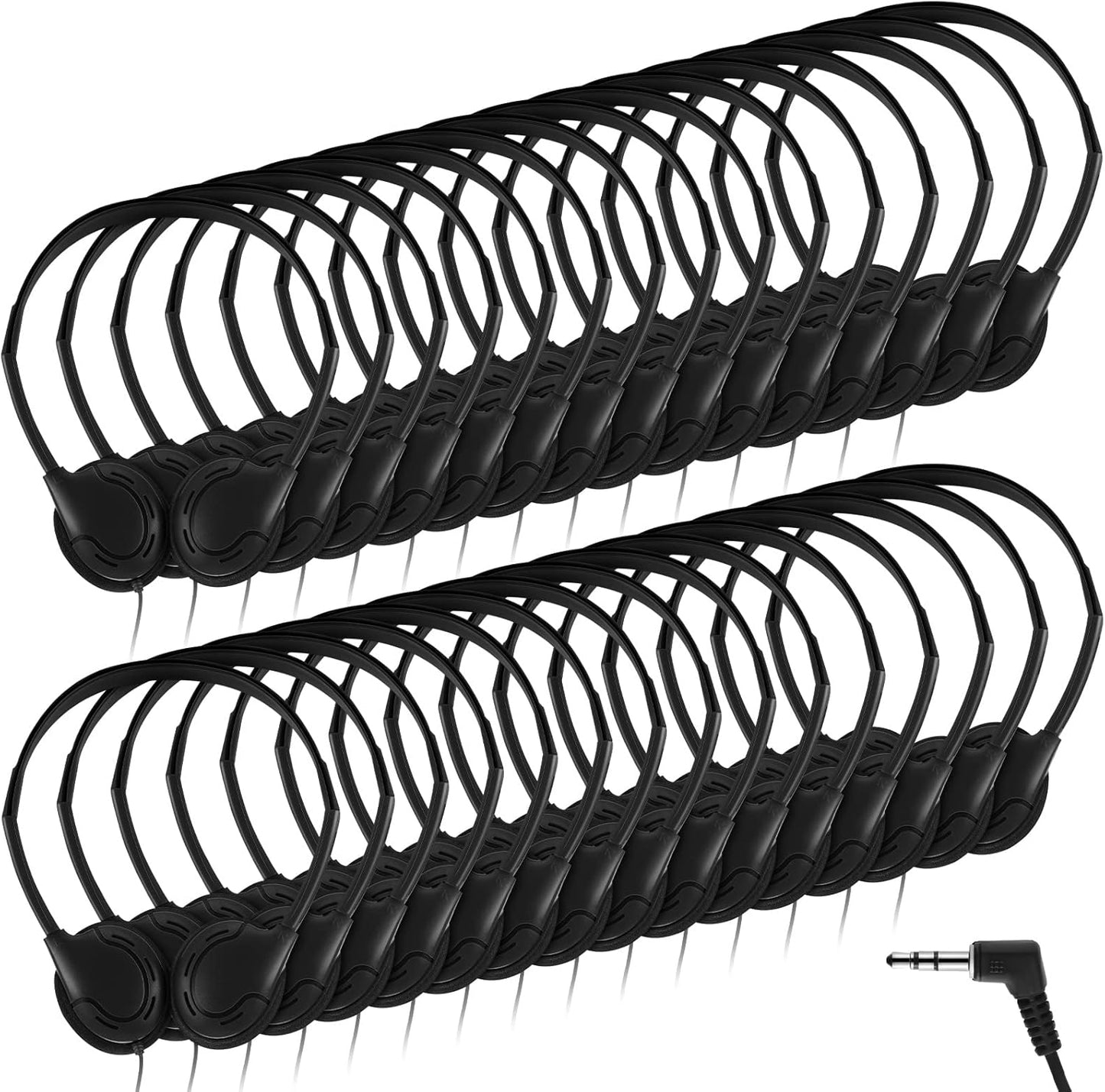 Yunsailing 30 Pack Class Set Headphones for Kids and Students