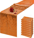 10 Pack 12 x 72 in Orange Sequin Table Runner - Sparkling Event Accent