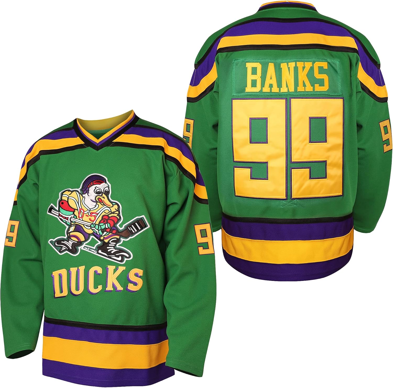 Mighty Ducks Jersey #96 Charlie Conway & #99 Adam Banks Options