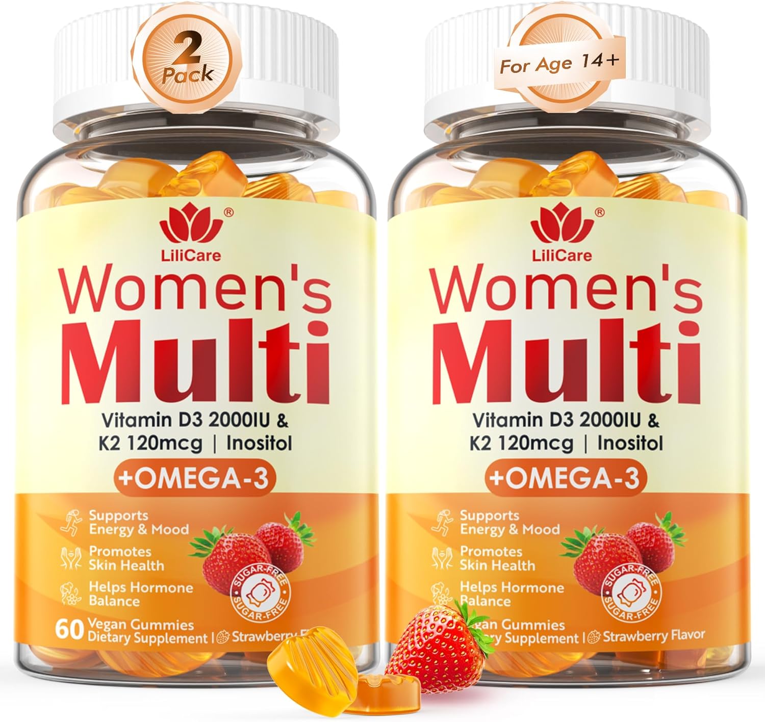 Womens Multivitamin Gummy with Omega 3 and Essential Nutrients