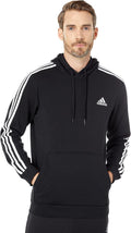 adidas Men's Essentials Fleece 3-Stripes Hoodie - Soft Everyday Warmth