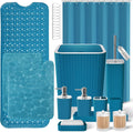 Bathroom Accessories Set - 26PC Gorgeous Teal Bathroom Set - Complete