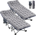 Oversized Folding Camping Cot 2PK 500lb Capacity - Double Layer Heavy