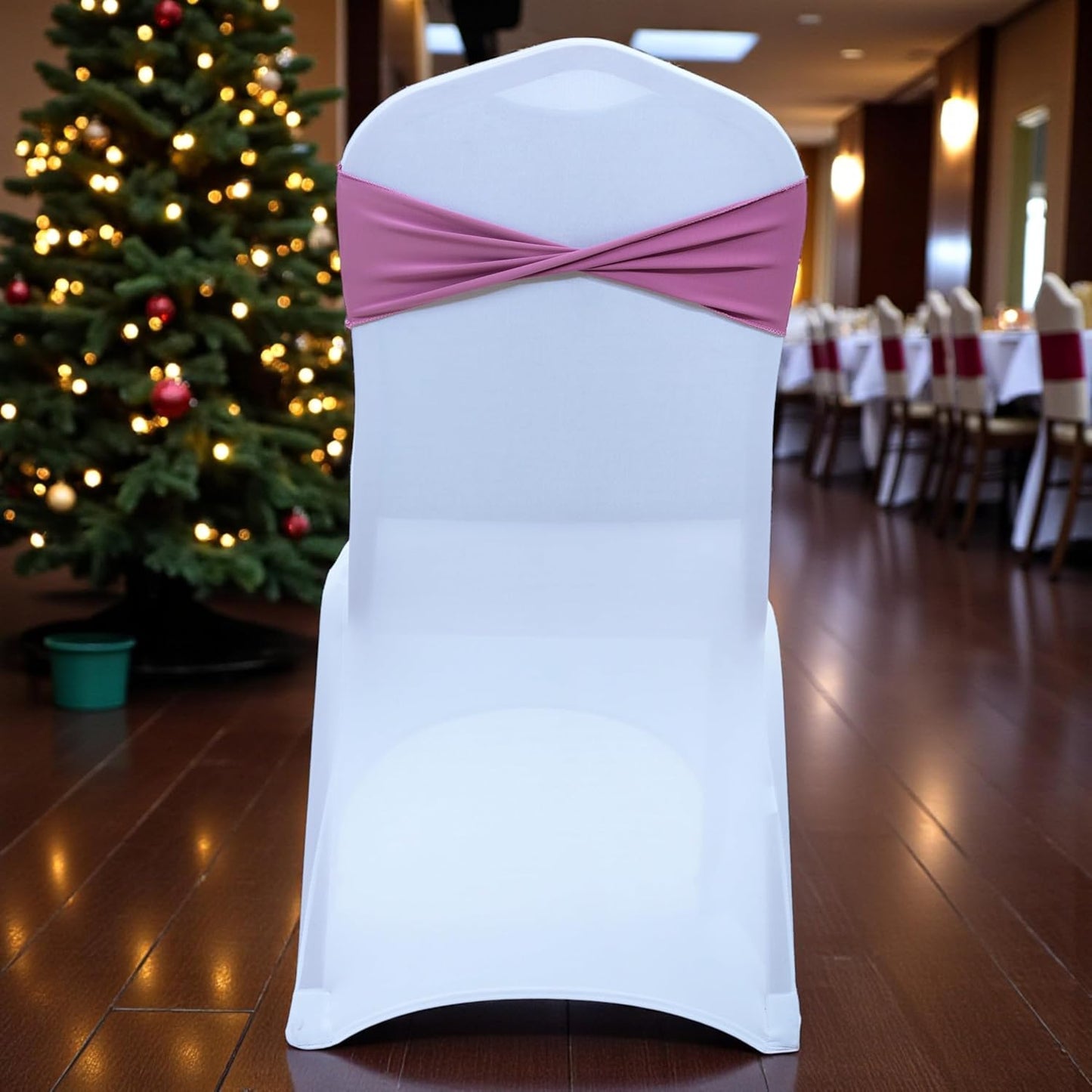 MDS 75 Pack Spandex Chair Sashes for Weddings and Parties