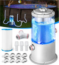 1000 GPH Light-Up Pool Filter Pump for Above Ground Pools - Clearer