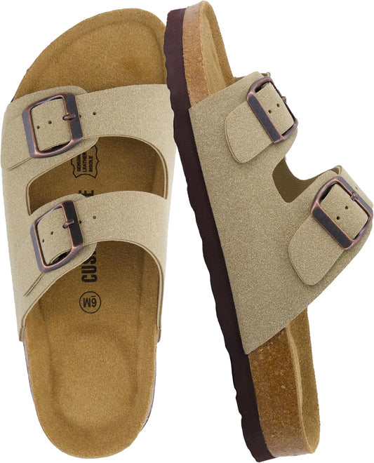 CUSHIONAIRE Lane Cork Footbed Sandals for Women Comfort