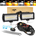 7 Inch LED Bar 300W Amber White Pod - Dual-Mode Offroad