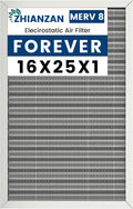 16x25x1 HVAC Furnace Air Filter - Washable MERV 8 Lifetime Filter