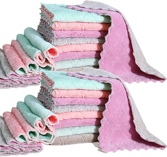 24 Pack Super Absorbent Kitchen Towels - MISSJOJIAY
