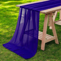 MDS Pack of 25 Royal Blue 14ft Chiffon Table Runner for Events
