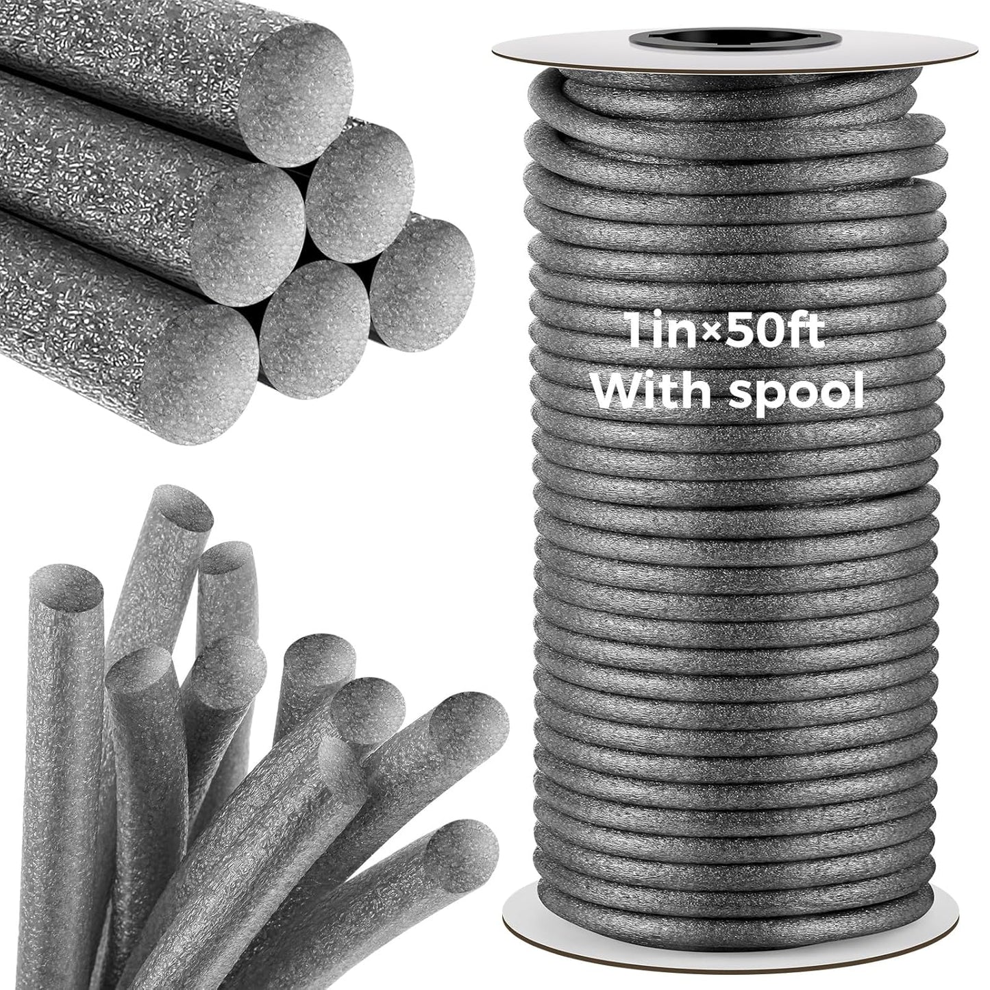 1 Inch x 50 ft Foam Backer Rod for Caulking and Sealing Needs