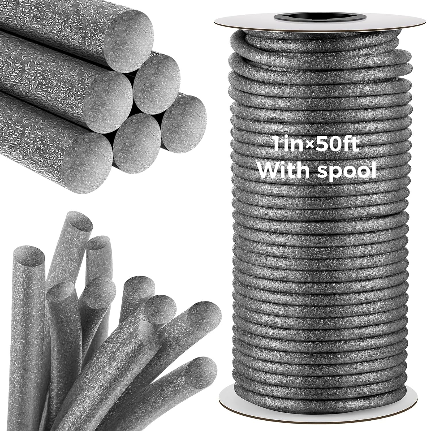 1 Inch x 50 ft Foam Backer Rod for Caulking and Sealing Needs