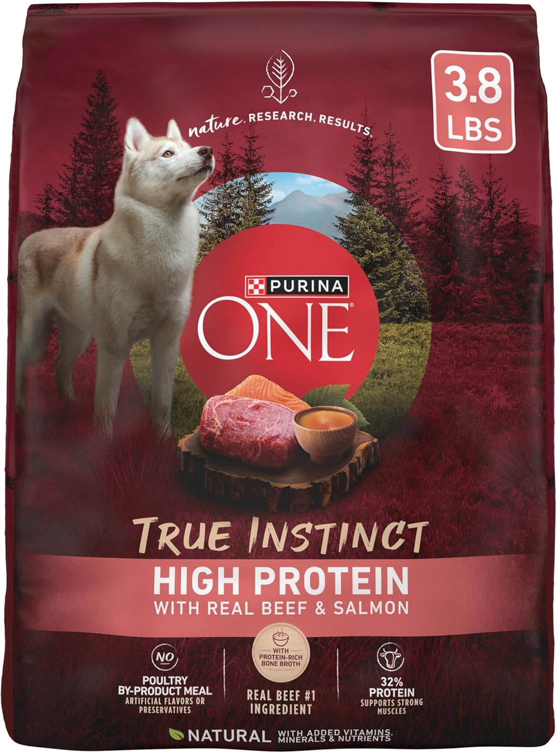 Purina ONE Natural High Protein Dry Dog Food with Real Beef