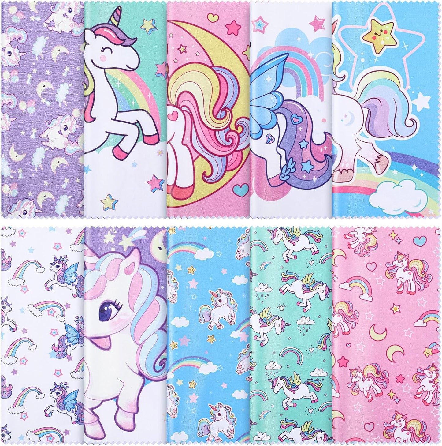 Sinmoe Cute Unicorn Microfiber Cleaning Cloths - 20 Pcs