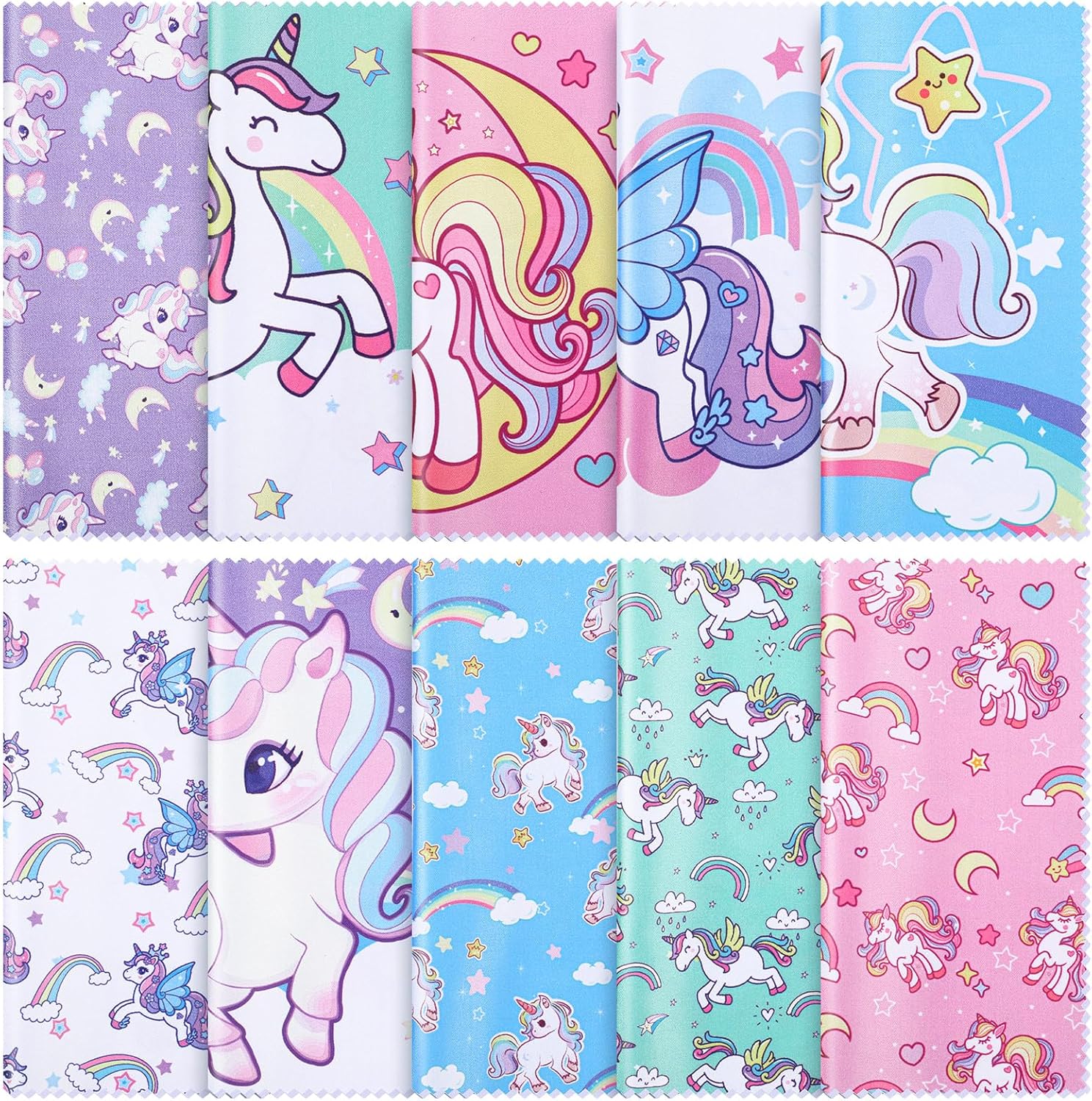 Sinmoe Cute Unicorn Microfiber Cleaning Cloths - 20 Pcs