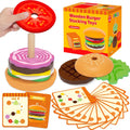 Montessori Wooden Burger Stacker: Fine Motor Fun!