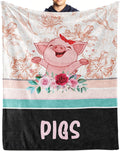 Pig Blanket Gifts 60x80 Flannel Fleece Throw Blanket - Soft, Cute Pig