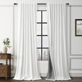 Full Blackout Linen Room Darkening Drapes Curtains 84 in