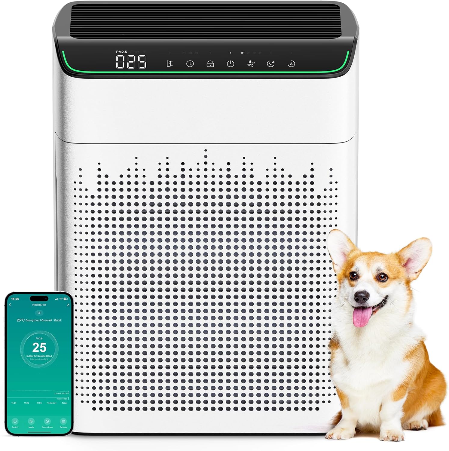 Air Purifiers for Home Large Room with PM 2.5 Monitor and WiFi
