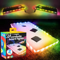 TossBrightz LED Cornhole Lights for 2 Boards - Light Up Night Play