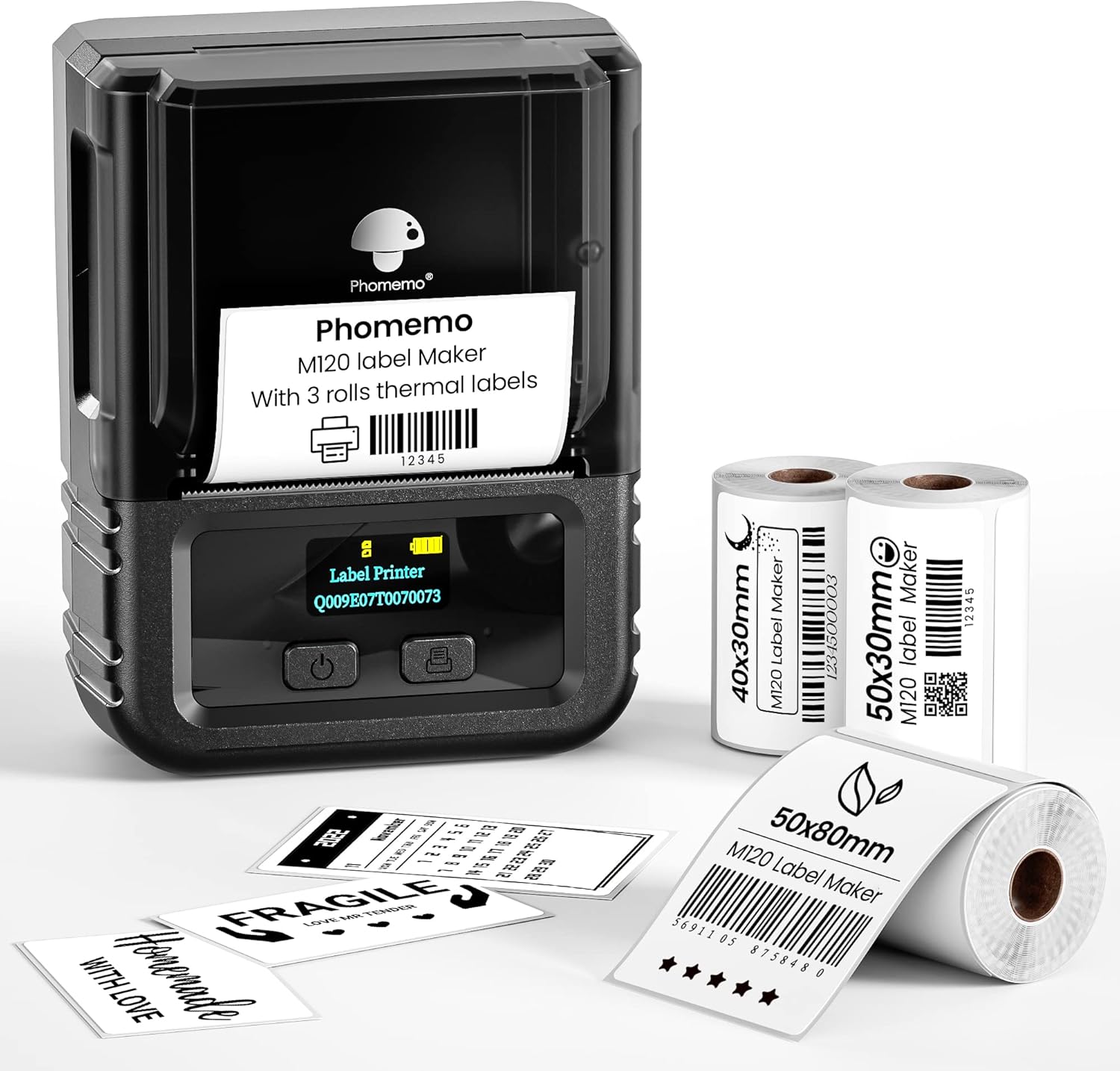 Phomemo Label Maker - Bluetooth Thermal Printer for Home & Office