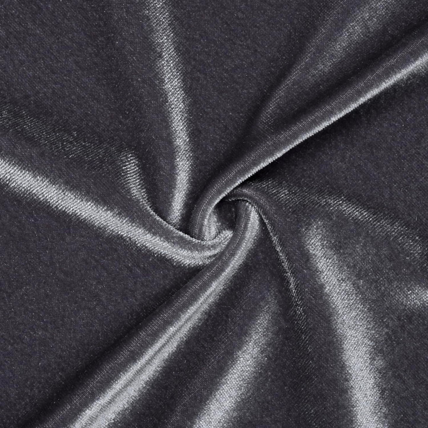 Charcoal Gray Stretch Velvet Fabric for Elegant Apparel and Crafts