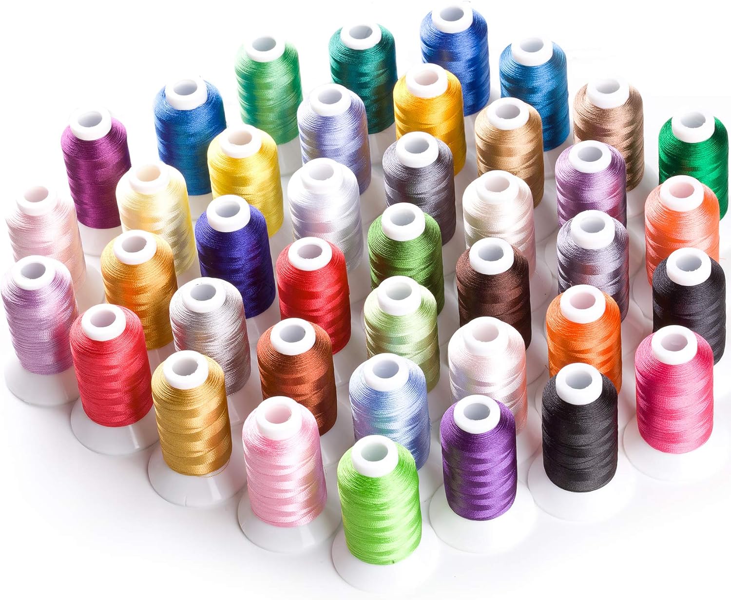 Vibrant 40 Colors Polyester Thread Kit for Embroidery