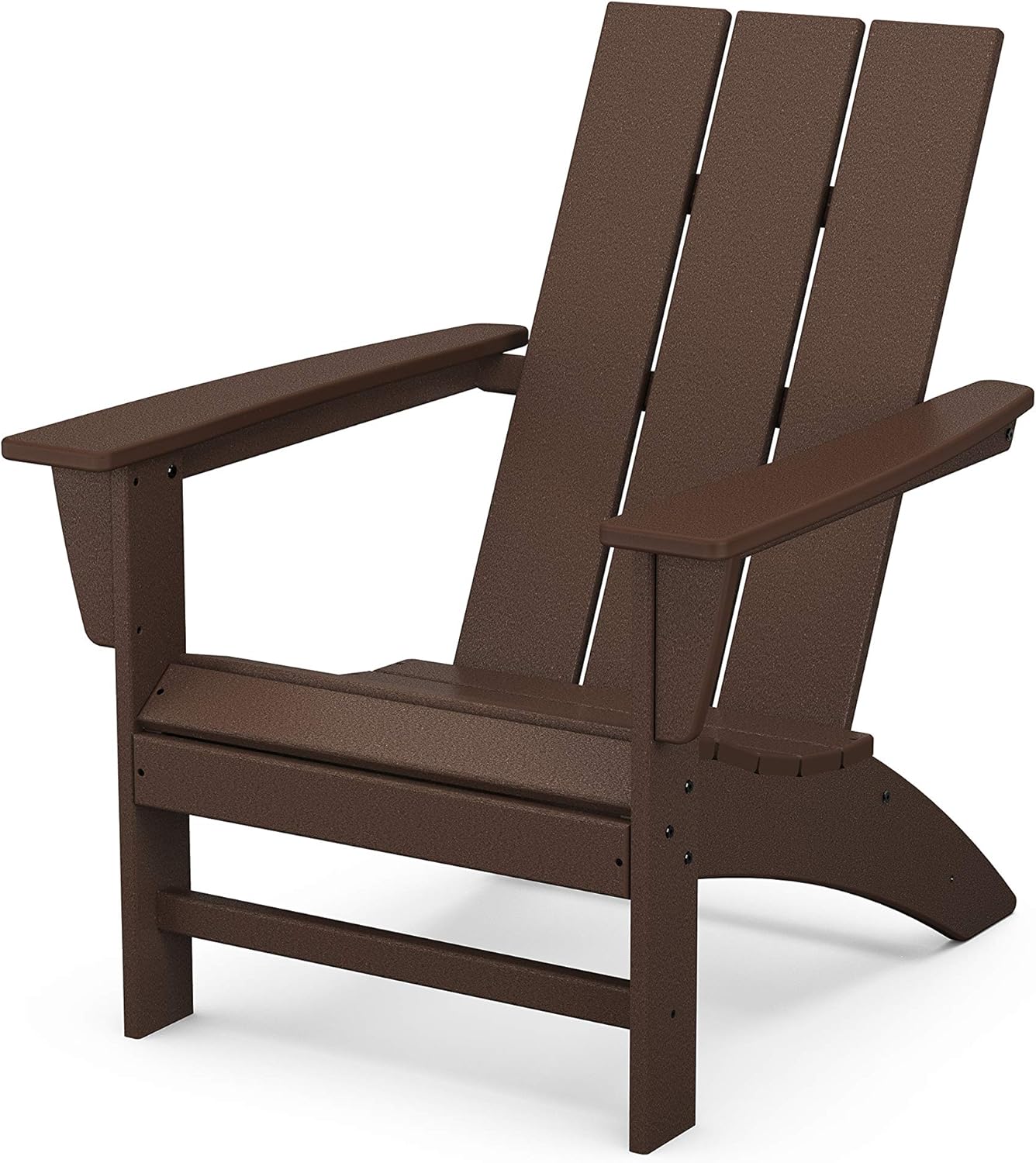 POLYWOOD Modern Adirondack Chair in Mahogany for Outdoor Comfort
