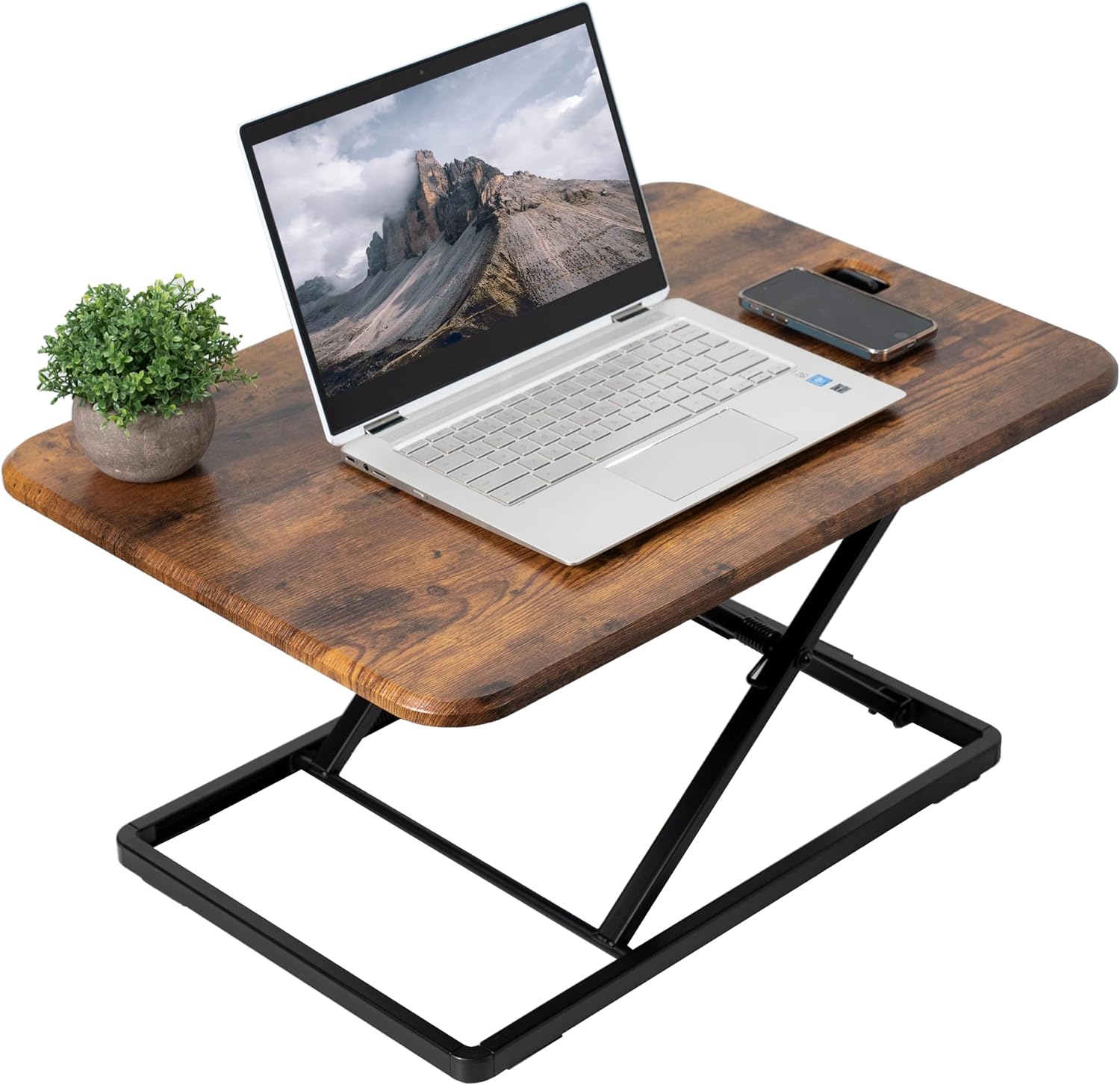 VIVO Ultra-Slim Adjustable Standing Desk Riser for Compact Spaces