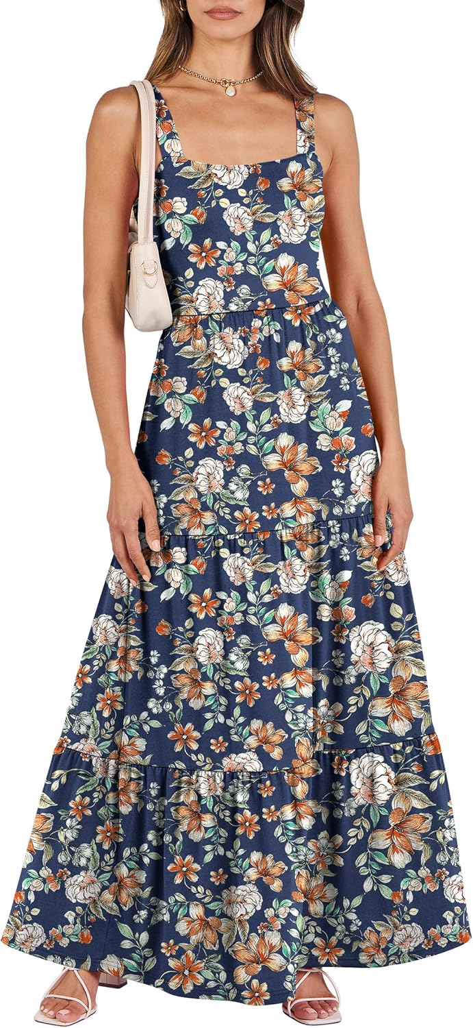ANRABESS Women's Summer Casual Long Maxi Beach Vacation Dress