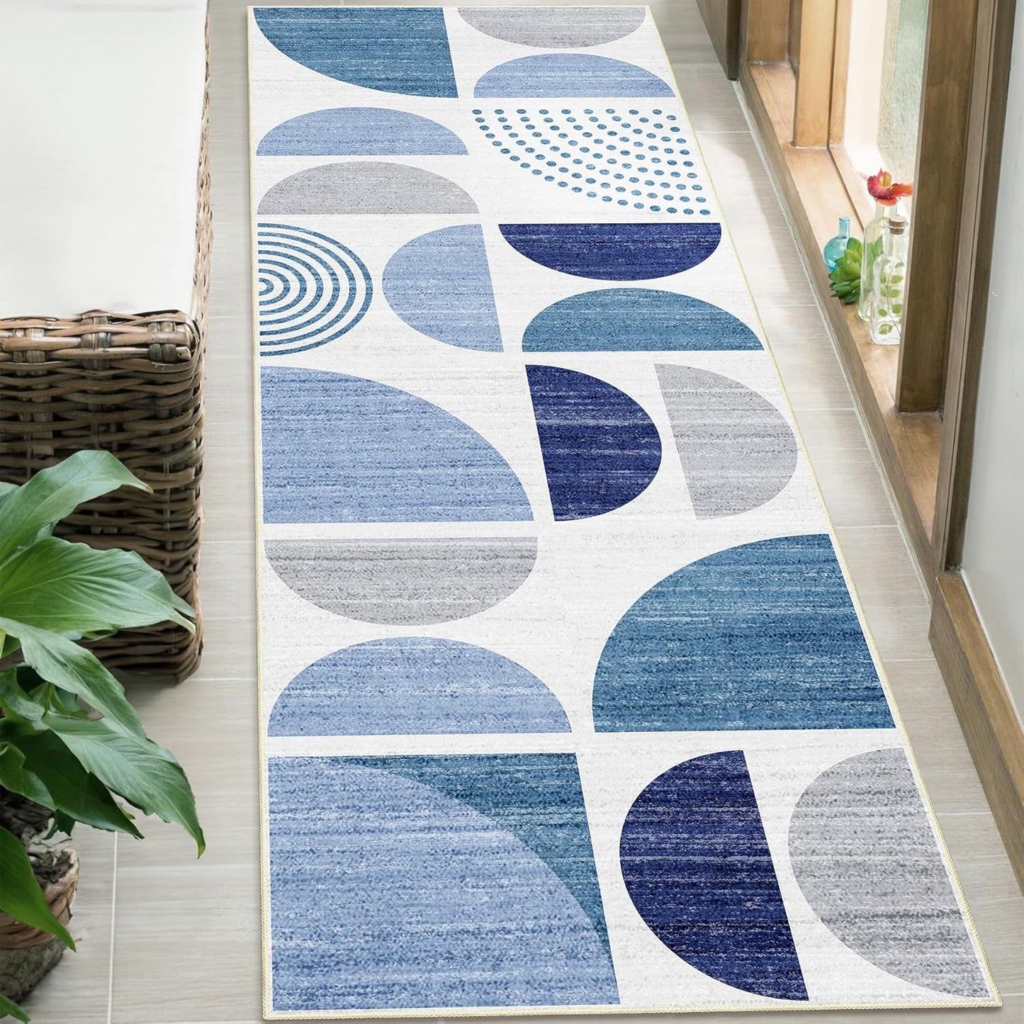 MUJOO Runner Rug Washable 2x6 Area Rug for Hallways and More