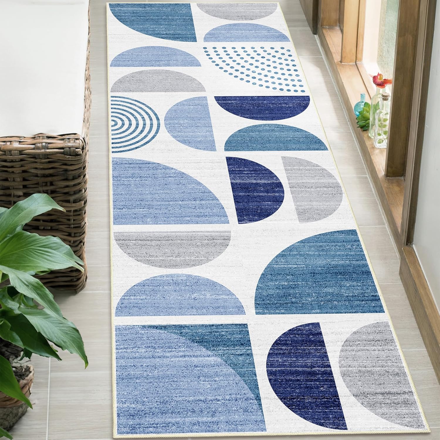 MUJOO Runner Rug Washable 2x6 Area Rug for Hallways and More